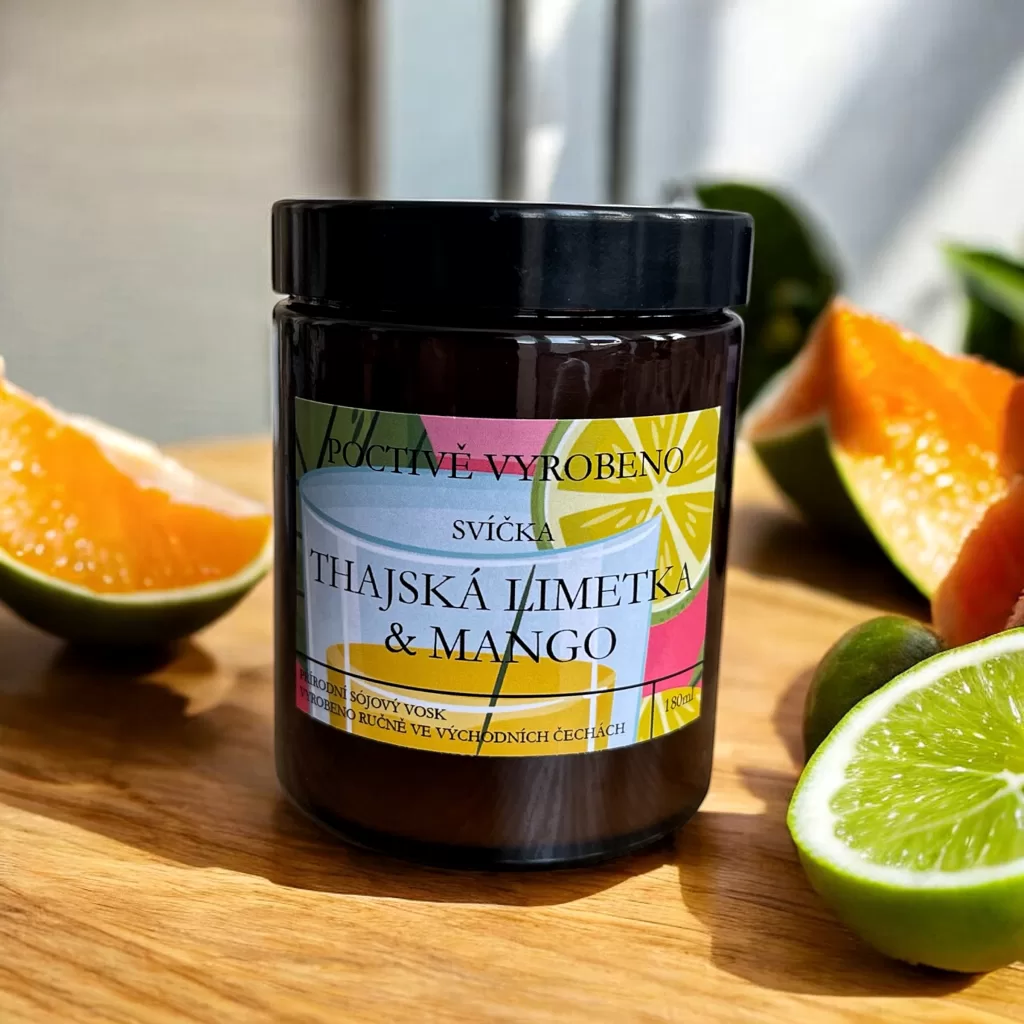 Svíčka- Thajská limetka a mango